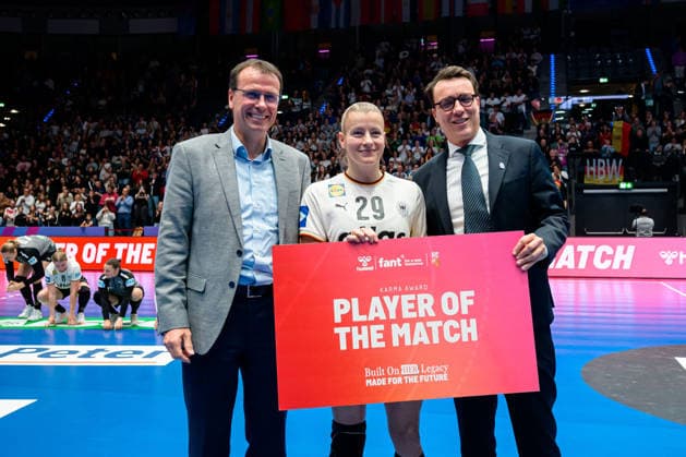 Handball, Womens World Championship, Group C Germany Serbia Player of the Match Antje Döll Doell Germany Stuttgart Porsche Arena Baden Württemberg Germany