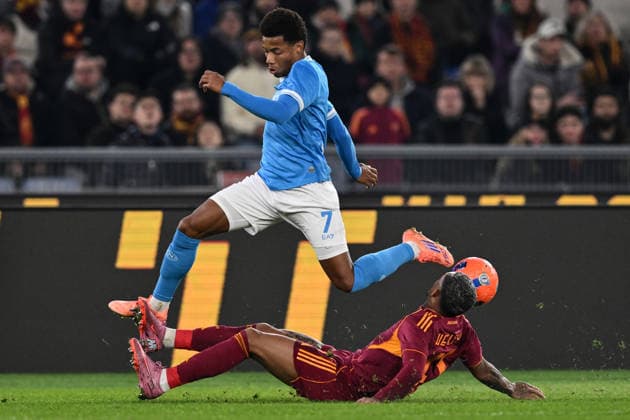 As Roma 30 11 2025 - campionato di calcio serie A Roma-Napoli foto Antonello Sammarco Image nella foto: David Neres-Wesley 