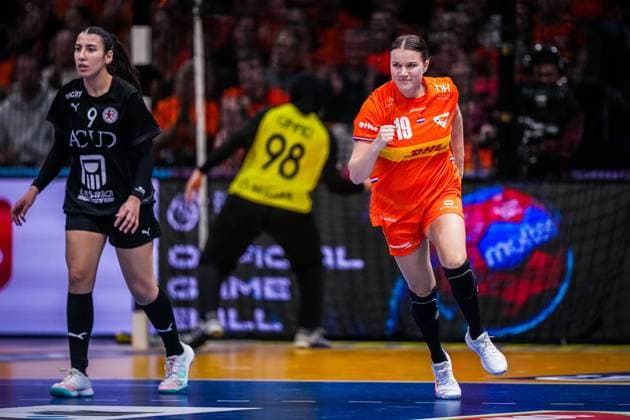 ROTTERDAM , 30-11-2025 , Rotterdam Ahoy , Womens World Championship, WM, Weltmeisterschaft Handball 2025 , match between Egypt and Netherlands , picture shows Netherlands player Merel Freriks Egypt - Netherlands (women)  x32281268x Copyright: