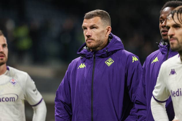 Atalanta v Fiorentina, Serie A football, Bergamo, Italy Bergamo, Italy. 30th, November 2025. Edin Dzeko of Fiorentina seen after the Serie A match between Atalanta and Fiorentina at New Balance Stadium in Bergamo. Italy, Bergamo  Copyright: xGonzalesxPhoto StefanoxNicolix