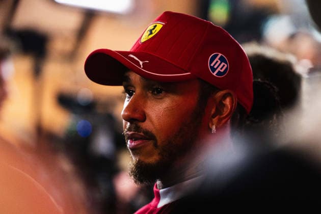 November 30, 2025, Doha, Doha, Qatar: LEWIS HAMILTON (44, British F1 Driver, Scuderia Ferrari) in the tv pen giving interviews after the race on Sunday at the Formula 1 Qatar Airways Qatar Grand Prix 2025 at the Lusail International Circuit in Doha Doha Qatar - ZUMAr193 20251130_zsp_r193_095 Copyright: xSaraxRuffonix