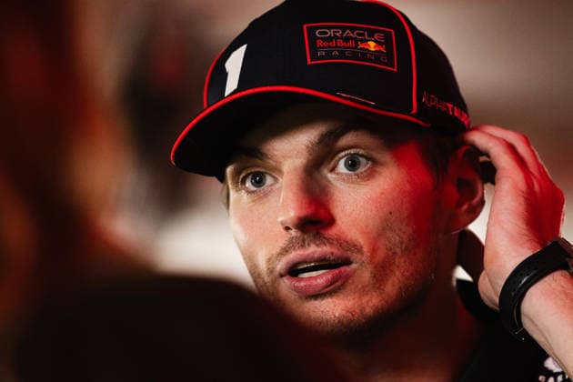 November 30, 2025, Doha, Doha, Qatar: MAX VERSTAPPEN (1, Dutch F1 Driver, Red Bull Racing Formula 1 Team) in the tv pen giving interviews after the race on Sunday at the Formula 1 Qatar Airways Qatar Grand Prix 2025 at the Lusail International Circuit in Doha Doha Qatar - ZUMAr193 20251130_zsp_r193_099 Copyright: xSaraxRuffonix