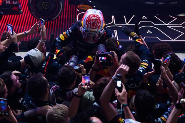 F1 Grand Prix of Qatar Max Verstappen of Oracle Red Bull Racing celebrates his race win at Lusail International Circuit in Qatar on November 30, 2025. Lusail Al Daayen Qatar  Copyright: xAhmadxAlShehabx originalFilename:alshehab-formula1251130_np9jr.jpg
