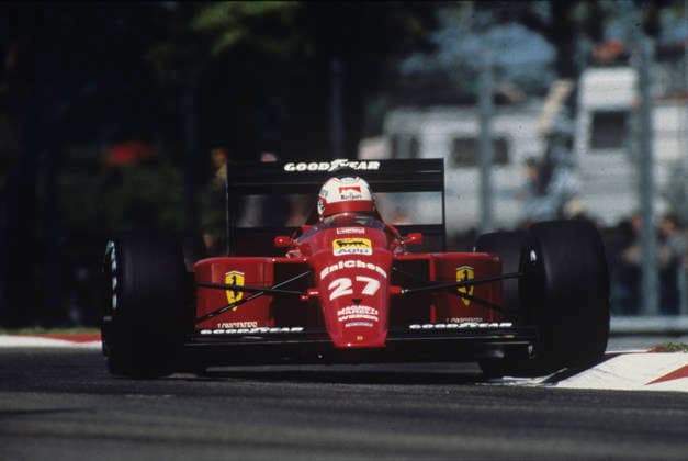 Nigel Mansell F1 Driver photoshoot 1989 Nigel Mansell at the San Marino GP 1989 in action racing the Ferrari number 27 The Ferrari 640 (also known as the Ferrari F1-89) 4 was the Formula One racing car with which the Ferrari team competed in the 1989 Formula One World Championship, WM, Weltmeisterschaft It was driven by Britain s Nigel Mansell, in his first season with the team, and Austria s Gerhard Berger, winning three races between them This was the first Ferrari Formula One car powered by a V12 engine since the 312 F1-69 in 1969. FIA Formula One World Championship Series of Grands Prix GP GPs Formula 1 Grand Prix Copyright: xMarkxNewcombex
