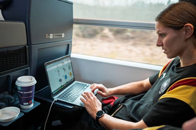Handball, Women Germany Train journey to Dortmund Xenia Smits Germany Stuttgart Baden Württemberg Germany