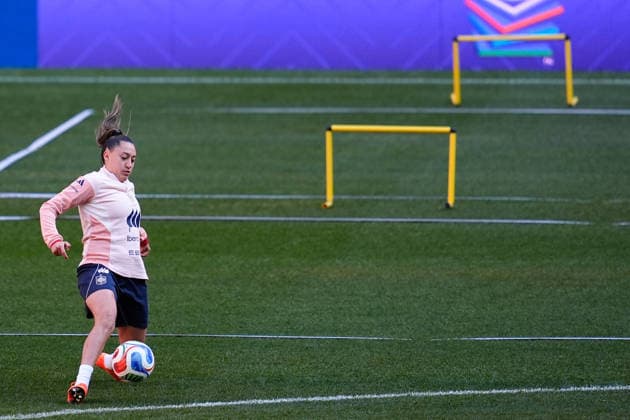 December 1, 2025, Madrid, Madrid, Spain: Fiamma Benitez during the training session of the Spain Women s team ahead the UEFA Women s Nations League 2025 Final Second Leg match between Spain and Germany at Riyadh Air Metropolitano stadium on December 01, 2025, in Madrid, Spain. Madrid Spain - ZUMAa181 20251201_zaa_a181_037 Copyright: xDennisxAgyemanx