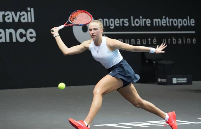 TENNIS - OPEN ANGERS WOMEN - 01 12 2025 Alina Korneeva during Open D™ Angers Women 2025, , 01 December 2025 in Trelaze, France- Photo Laurent Lairys TrelazeFrance  Copyright: xLaurentxLairysx