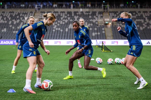 Football, Women, Sweden national team, Training
