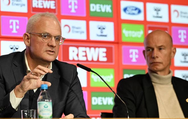 Football, 1st BL, 1. FC Köln, Press conference