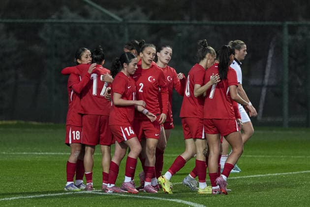 Turkiye v Albania - Friendlies ISTANBUL, TURKIYE - DECEMBER 1: Players of Turkiye celebrate after a goal during 2027 FIFA Women s World Cup European Qualifiers League B Group 2 preparation football match between Turkiye and Albania at Hasan Dogan National Teams Training and Education Facilities in Istanbul, Turkiye on December 1, 2025. Beyza Comert Anadolu Istanbul Turkey. Editorial use only. Please get in touch for any other usage.  Copyright: x2025xAnadoluxBeyzaxComertx