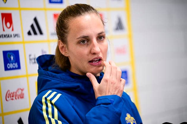 STOCKHOLM, SWEDEN 20251201 National team player Nathalie Björn meets the media after the Swedish women s national team trained at 3Arena ahead of the return match in the Nations League against France on Tuesday STOCKHOLM SWEDEN x10030x  Copyright: xJonasxEkströmer TTx NATIONS LEAGUE WOMEN S NATIONAL TEAM MIXED