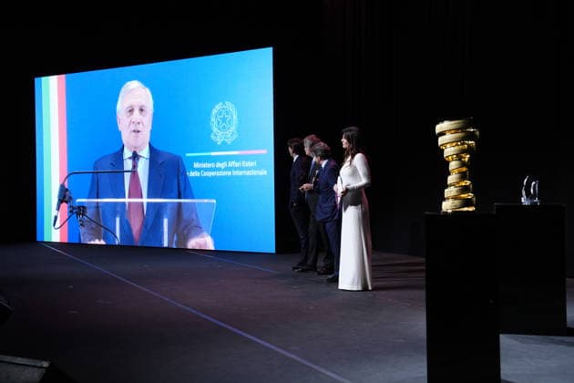 Italian foreign minister Antonio Tajani during the presentation of the 2026 Giro d Italia man and women in Rome, Italy - December 1, 2025  Copyright: xMassimoxPaolone LaPressex