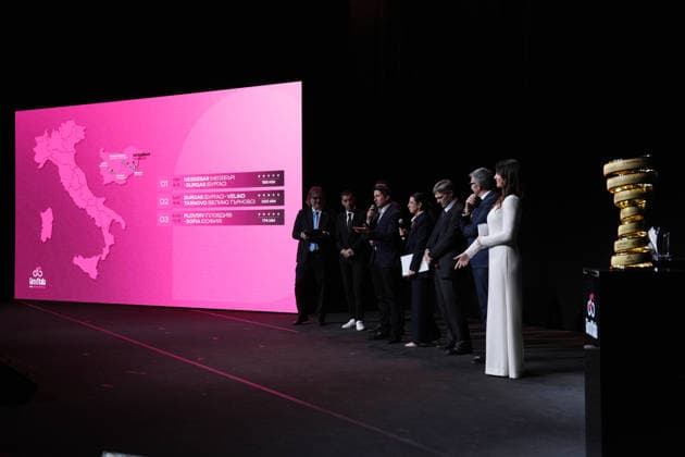 during the presentation of the 2026 Giro d Italia man and women in Rome, Italy - December 1, 2025  Copyright: xMassimoxPaolone LaPressex