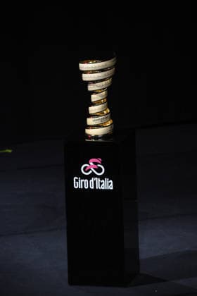Th trophy during the Giro d™Italia and Giro d™Italia Women 2026 Presentation - Auditorium Parco della Musica Ennio Morricone in Rome, Italy - Monday December 01, 2026. - Cycling  Copyright: xFabrizioxCorradetti LaPressex