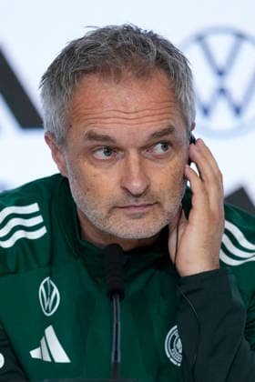 December 1, 2025, Madrid, Madrid, Spain: Christian Wuck, head coach of Germany, attends his press conference, PK, Pressekonferenz prior his UEFA Women s Nations League 2025 final second leg match against Spain at Riyadh Air Metropolitano stadium on December 01, 2025 in Madrid, Spain. Madrid Spain - ZUMAa181 20251201_zaa_a181_097 Copyright: xOscarxJ.xBarrosox