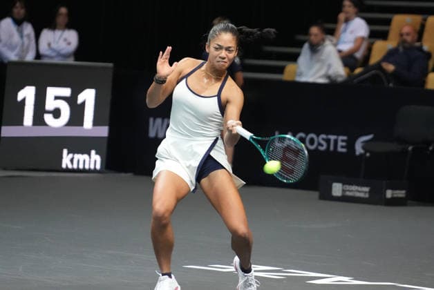 TENNIS - OPEN ANGERS WOMEN - 01 12 2025 Tiantsoa Rakotomanga Rajaonah of France during Open D™ Angers Women 2025, , 01 December 2025 in Trelaze, France- Photo Laurent Lairys TrelazeFrance  Copyright: xLaurentxLairysx