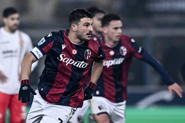 Mp Bologna 01 12 2025 - campionato di calcio Serie A Bologna-Cremonese foto Matteo Papini Image nella foto: esultanza gol Riccardo Orsolini 