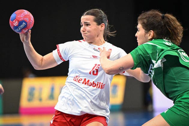 Netherlands, Handball, Womens World Championship 2025, Hungary vs Switzerland, 01 12 2025, Maaspoort Sports Events, s Hertogenbosch, Netherlands, Norma Goldmann Switzerland, 15 Copyright: xMarkusxVerwimpx