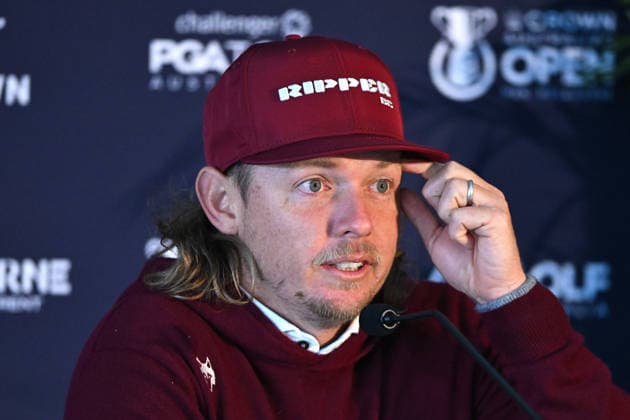 AUSTRALIAN OPEN GOLF PRO AM, Cam Smith of Australia speaks to media during a press conference, PK, Pressekonferenz ahead of the Australian Open Pro Am at the Royal Melbourne Golf Club in Melbourne, Tuesday, December 2, 2025. ( NO ARCHIVING MELBOURNE VICTORIA AUSTRALIA Royal Melbourne Golf Club  Copyright: xJAMESxROSSx 20251202131202984031