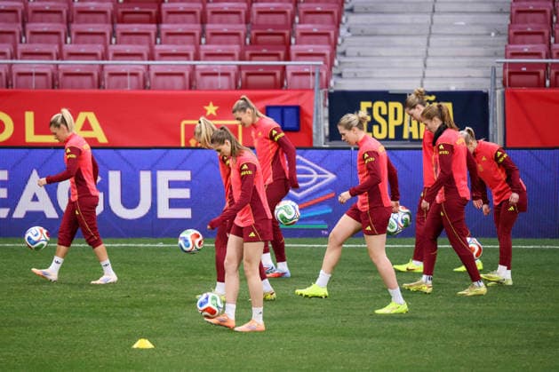 Madrid, Germany 01 December 2025 UEFA Nations League Women Final Final Training 2025 Spain vs Germany Pictured The players of the German womens national soccer team at the final training session before the Women™s Nations League final match against Spain in Madrid Estado Metropolitano Copyright: xFotostandx xFantinix