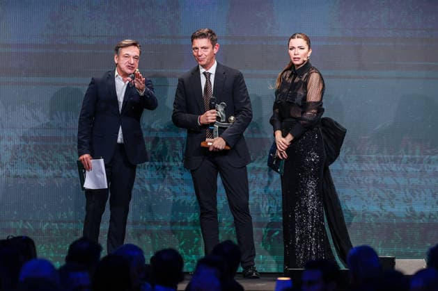 (C) Gianluca Rocchi referee designator seen during the Gran Galà del Calcio 2025 Oscar del Calcio Awards AIC at Spazio Antologico East End Studios in Milan Milan Italy Copyright: xBEAUTIFULxSPORTS Carabellix