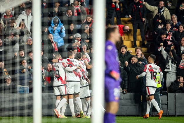 Rayo Vallecano vs. Valencia MADRID, MA - 01.12.2025: RAYO VALLECANO VS. VALENCIA - Nobel Mendy celebrates his goal during Rayo Vallecano vs Valencia CF held at Estadio de Vallecas in Madrid, MA. (Photo: Santiago Regaira Fotoarena) x2851550x  SantiagoxRegaira