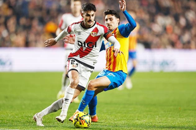Oscar Valentin (RayoVallecano), DECEMBER 1, 2025 - Football Soccer : Spanish LaLiga EA Sports match between Rayo Vallecano de Madrid - Valencia CF at the Estadio de Vallecas in Madrid, Spain. Noxthirdxpartyxsales  aflo_312210560