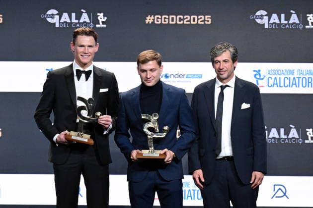 Milan, AIC Football Grand Gala 2025 - Scott McTominay, Nicolò Barella, Demetrio Albertini  Copyright: xManuekexMangiarottix xipa-agency.netx xMangiarotti Terenghix IPA_Agency_IPA68610836  Copyright: xIMAGO ManuekexMangiarottix xipa-agency.netx xIMAGO IndependentxPhotoxAgencyxInt.x IPA_Agency_IPA68610836