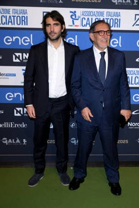 Milan, AIC Football Grand Gala 2025 - Ignazio La Russa with his son Lorenzo Cochis La Russa  Copyright: xAlbertoxTerenghix xipa-agency.netx xMangiarotti Terenghix IPA_Agency_IPA68613007