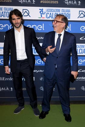 Milan, AIC Football Grand Gala 2025 - Ignazio La Russa with his son Lorenzo Cochis La Russa  Copyright: xAlbertoxTerenghix xipa-agency.netx xMangiarotti Terenghix IPA_Agency_IPA68613015