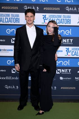 Milan, AIC Football Gala 2025 - Mile Svilar with his wife June Peeters  Copyright: xAlbertoxTerenghix xipa-agency.netx xMangiarotti Terenghix IPA_Agency_IPA68613026