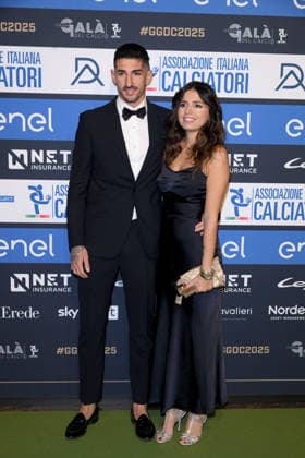 Milan, AIC Football Gala 2025 - Alessandro Deiola, Debora Frau  Copyright: xAlbertoxTerenghix xipa-agency.netx xMangiarotti Terenghix IPA_Agency_IPA68613054