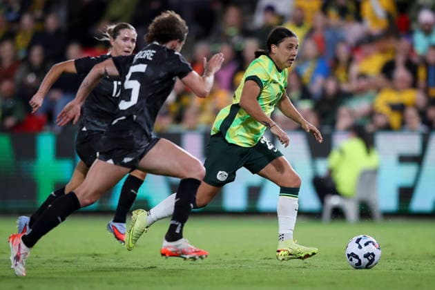 SOCCER AUSTRALIA NEW ZEALAND WOMEN, Sam Kerr of the Matildas during the International Women s Friendly match between between Australia and New Zealand at Coopers Stadium in Adelaide, Tuesday, December 2, 2025. ( NO ARCHIVING, EDITORIAL USE ONLY ADELAIDE SOUTH AUSTRALIA AUSTRALIA  Copyright: xMATTxTURNERx 20251202171305446235