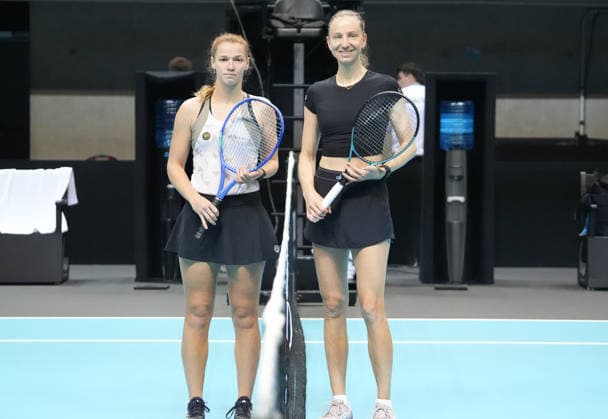 TENNIS - OPEN ANGERS WOMEN - 02 12 2025 Mona Barthel of Germany and Jessika Ponchet of France during Open D™ Angers Women 2025, , 02 December 2025 in Trelaze, France- Photo Laurent Lairys TrelazeFrance  Copyright: xLaurentxLairysx