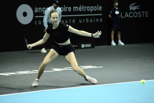 TENNIS - WTA, Tennis Damen - OPEN ANGERS LOIRE TRELAZE 2025 Mona Barthel during the Open Angers Loire TrÃ lazÃ , WTA 125 tennis tournament on 2 December 2025 at Arena Loire TrÃ lazÃ in TrÃ lazÃ , France - Photo Julien Kammerer PsnewZ TrÃ lazÃ France  Copyright: xJulienxKammererx