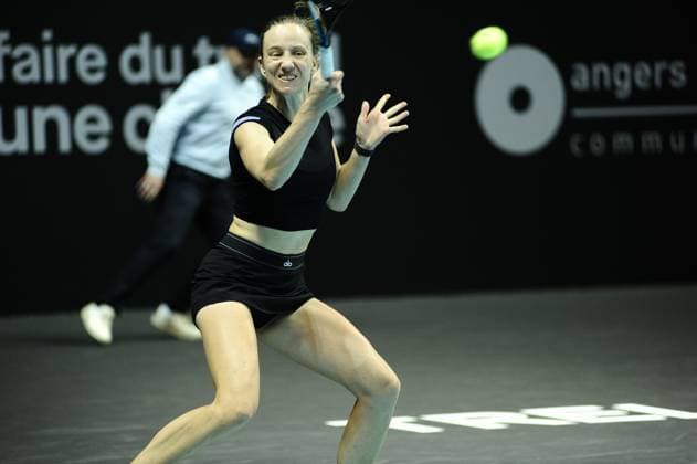 TENNIS - WTA, Tennis Damen - OPEN ANGERS LOIRE TRELAZE 2025 Mona Barthel during the Open Angers Loire TrÃ lazÃ , WTA 125 tennis tournament on 2 December 2025 at Arena Loire TrÃ lazÃ in TrÃ lazÃ , France - Photo Julien Kammerer PsnewZ TrÃ lazÃ France  Copyright: xJulienxKammererx