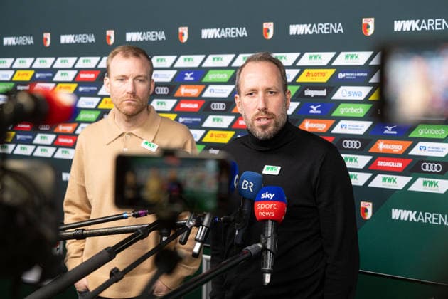 Football, 1st BL, FC Augsburg, Press conference
