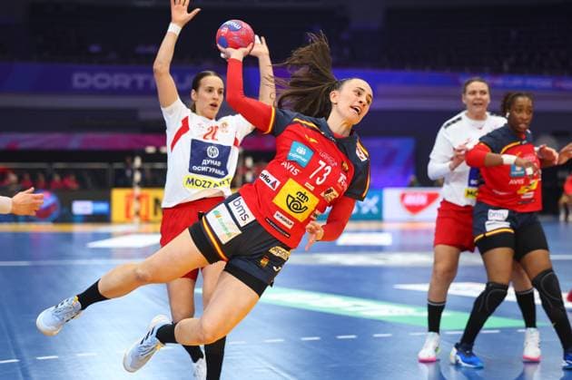 Goal throw by Maddi Bengoetxea Erriondo Spain Spain vs. Serbia, Handball, Womens World Championship, 02 12 2025 Spain vs. Serbia, Handball, Womens World Championship, 02 12 2025 Dortmund Copyright: xEibner-Pressefotox EP_RWS