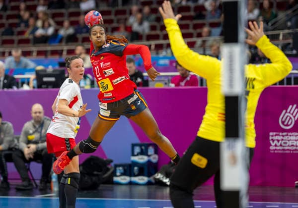 Patricia SO DELGADO PINTO Danila Spain, 27 27th IHF Womens Handball World Championship, WM, World Championship 2025, Spain Serbia, GER, Dortmund, Westfalenhalle Copyright: HMBxMedia xMarcoxBader