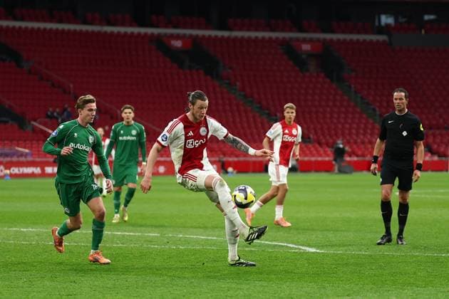 AMSTERDAM , 02-12-2025 , JohanCruyff Arena , season 2025 2026 , Dutch Eredivisie Football , match between Ajax and FC Groningen (replay) , Picture shows , Ajax player Wout Weghorst Ajax - Groningen (replay)  x32313309x Copyright: