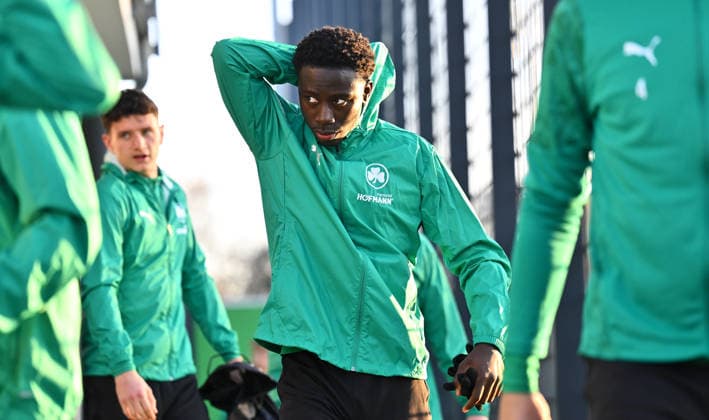 02 12 2025 Soccer 2 Bundesliga Season 2025 2026 SpVgg Greuther Fürth Fuerth Kleeblatt Training xwoxzix Omar Sillah 42, SpVgg Greuther Fürth