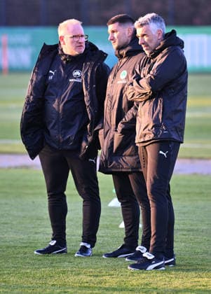 02 12 2025 Soccer 2 Bundesliga Season 2025 2026 SpVgg Greuther Fürth Fuerth Kleeblatt Training xwoxzix Heiko Vogel Coach SpVgg Greuther Fürth Aleksandro Petrovic Co Coach SpVgg Greuther Fürth Danny Schwarz Co Coach SpVgg Greuther Fürth