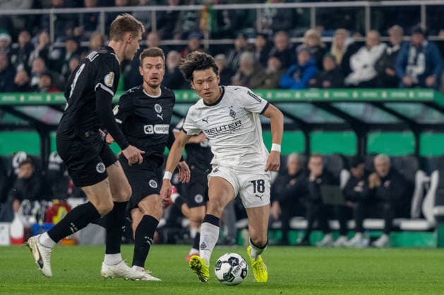 Football, DFB Cup, Borussia Mönchengladbach - FC St. Pauli