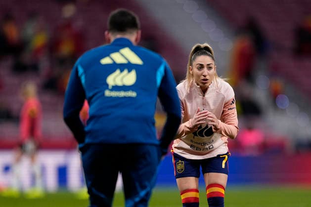 December 2, 2025, Madrid, Madrid, Spain: Olga Carmona of Spain Detail of the badge of during the UEFA Women s Nations League 2025 final second leg match between Spain and Germany at Riyadh Air Metropolitano stadium on December 02, 2025 in Madrid, Spain. Madrid Spain - ZUMAa181 20251202_zaa_a181_024 Copyright: xOscarxJ.xBarrosox
