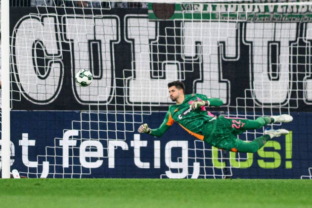 MOENCHENGLADBACH, GERMANY - 2 DECEMBER, 2025: Nikola Vasilj - The DFB Pokal, German Cup, match Borussia vs St.Pauli at Borussia Park.  Copyright: xVitaliixKliuievx