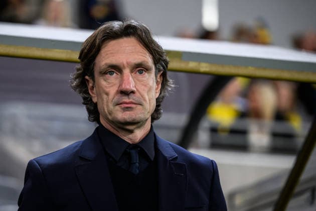 251202 Head coach Laurent Bonadei ahead of the Women s Nations League bronze medal second leg match between Sweden and France on December 2, 2025 in Stockholm Photo Jesper Zerman BILDBYRAN kod JZ JM0754 bbeng fotboll football soccer fotball nations league uefa women s nations league bronsmatch bronze medal match dam sverige sweden frankrike france  Copyright: JESPERxZERMAN BB251202JZ030