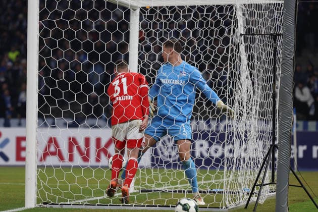 02 12 2025, xrekx, Fußball DFB Pokal 1 8 Finale, Hertha BSC Berlin 1 FC Kaiserslautern v l Torjubel nach dem Tor zum celebrating the goal celebrate 3 1 durch Marlon Ritter 1 FC Kaiserslautern Luca Sirch 1 FC Kaiserslautern Tjark Ernst Hertha BSC DFL DFB REGULATIONS PROHIBIT ANY USE OF PHOTOGRAPHS as IMAGE SEQUENCES and or QUASI VIDEO Berlin