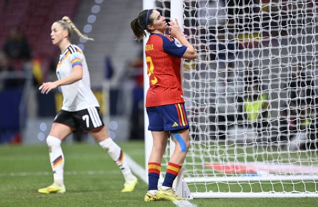 Spain v Germany - UEFA Women s Nations League 2025 ?????? MADRID, SPAIN - DECEMBER 2: Maria Francisca Caldentey of Spain reacts during the UEFA Women s Nations League 2025 final second leg football match between Spain and Germany at Estadio Metropolitano in Madrid, Spain on December 2, 2025. Burak Akbulut Anadolu Madrid Spain. Editorial use only. Please get in touch for any other usage.  Copyright: x2025xAnadoluxBurakxAkbulutx