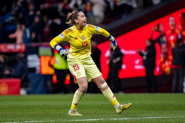Spain v Germany - UEFA Women s Nations League 2025 Final Second Leg Cata Coll of Spain celebrates a goal during the UEFA Women s Nations League 2025 final second leg match between Spain and Germany at Estadio Riyadh Air Metropolitano on December 2, 2025 in Madrid, Spain. Madrid Estadio Riyadh Air Metropolitano Madrid Spain Copyright: xAlbertoxGardinx AGardin_20251202_Foot_Women_Spain_Germany_0562