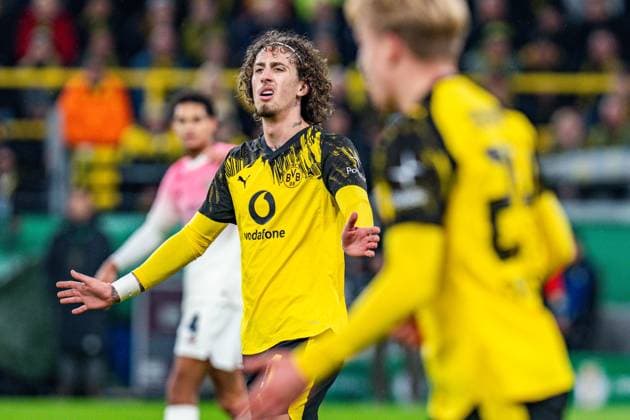 02 12 2025, Borussia Dortmund vs Bayern 04 Leverkusen, DFB Pokal, Round of 16 Fabio Silva Borussia Dortmund, 21 Important note According to the regulations of the DFL German Football League and the DFB German Football Association, it is prohibited to use photographs taken in the stadium and or of the match in the form of sequential images and or video-like photo series Copyright: xBahhoxKarax
